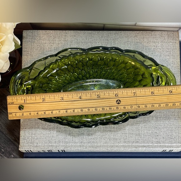 Vintage Indiana Green set of 2 serving bowls trinket bedroom or bathroom dishes - Picture 9 of 9